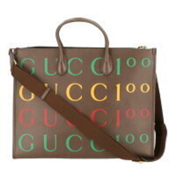 Gucci Handbags - Gucci 100 Tote Bag Brown
